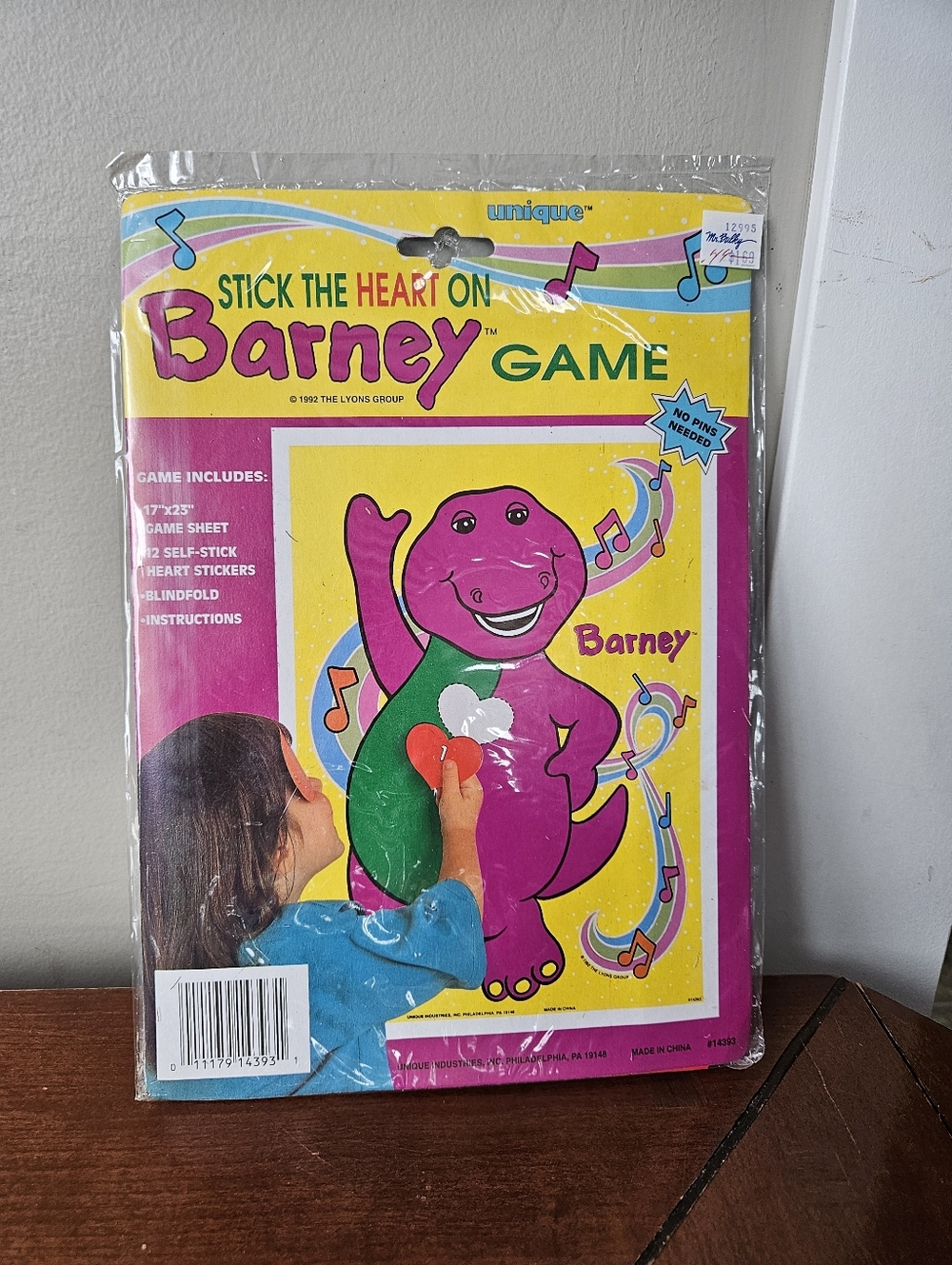 Sealed Vintage 1992 Stick The Heart On Barney Party Game